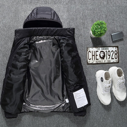 Men's USB Heated Jacket – Electric Thermal Winter Coat with Heating Pads