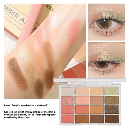16-Color Shimmer & Matte Eyeshadow Palette