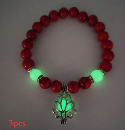 Luminous Lotus Natural Stone Healing Bracelet