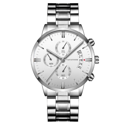 Men’s Stainless Steel Waterproof Quartz Watch