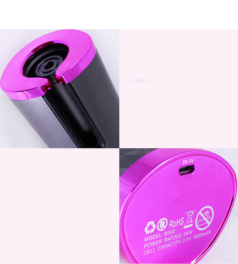 Rechargeable Automatic Hair Curler – Portable Ceramic Rotating Styler