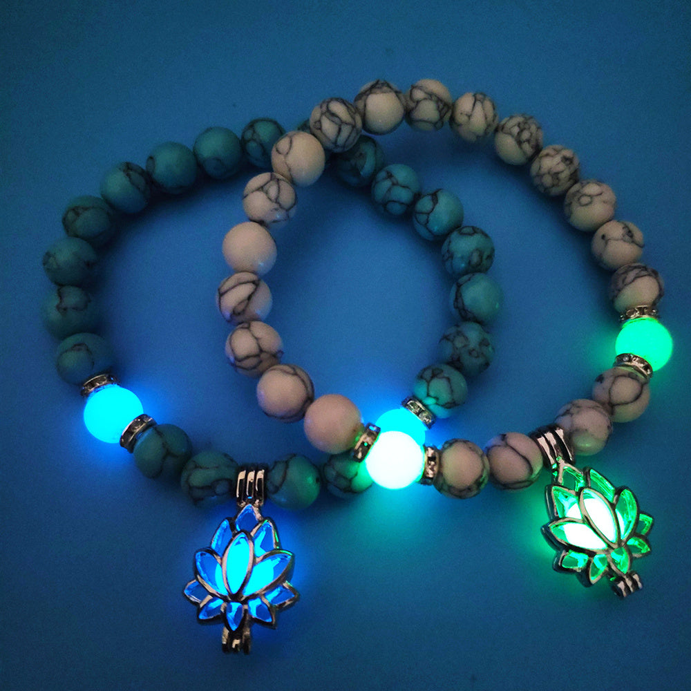 Luminous Lotus Natural Stone Healing Bracelet