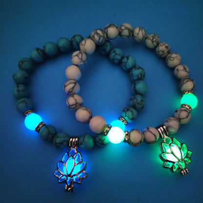 Luminous Lotus Natural Stone Healing Bracelet