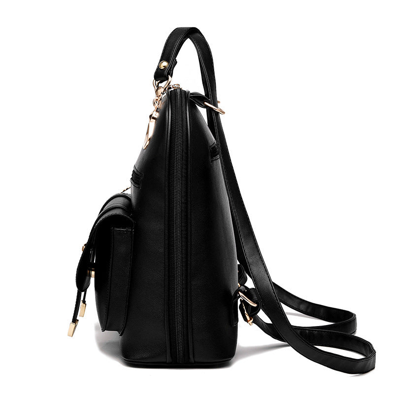 Women's PU Leather Backpack – Fashion Dual-Use Bag