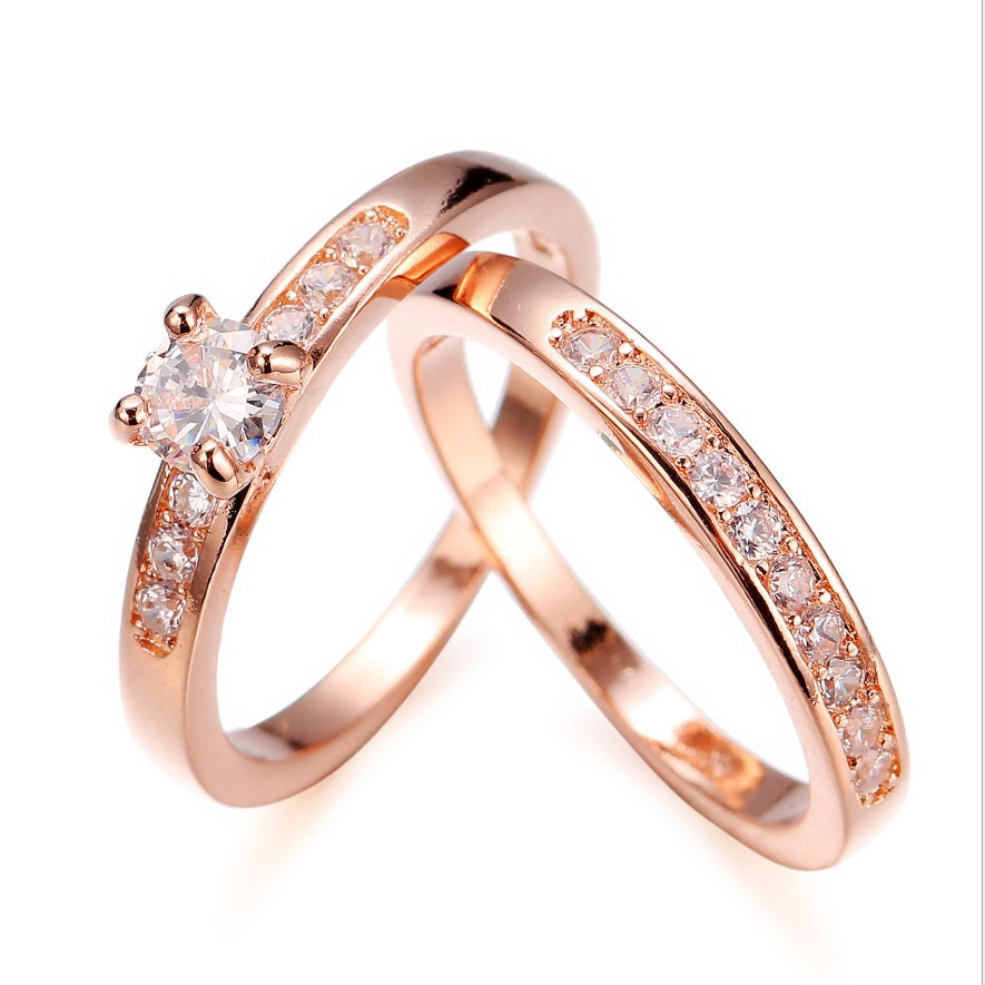 Rose Gold Ring with Diamonds – Elegant Women’s Fashion Jewelry
