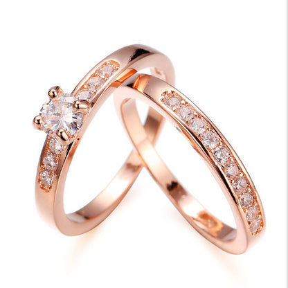 Rose Gold Ring with Diamonds – Elegant Women’s Fashion Jewelry