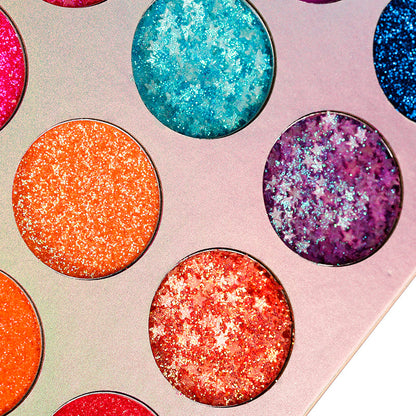 Glow Glitter Eyeshadow Palette for Stage Makeup