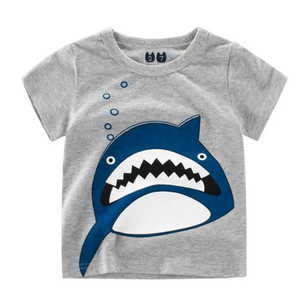 "Boys Cotton T-Shirt Summer Short Sleeve Kids Clothing"