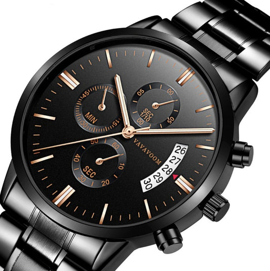 Men’s Stainless Steel Waterproof Quartz Watch