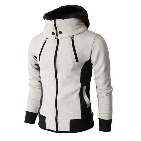 Men's Zip Up Hooded Jacket – Casual Slim Sports Sweatshirt