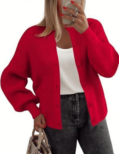 Women’s Round Neck Buckle Cardigan