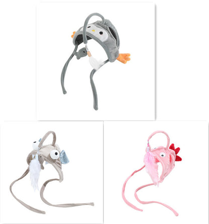 Head-Wear Feather Cat Toy Stick