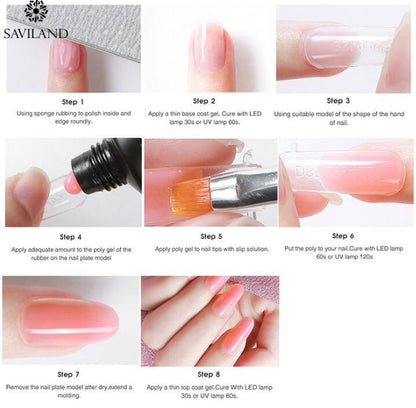 15g Colored Crystal Nail Extension Gel – Durable Builder Glue for DIY Manicure