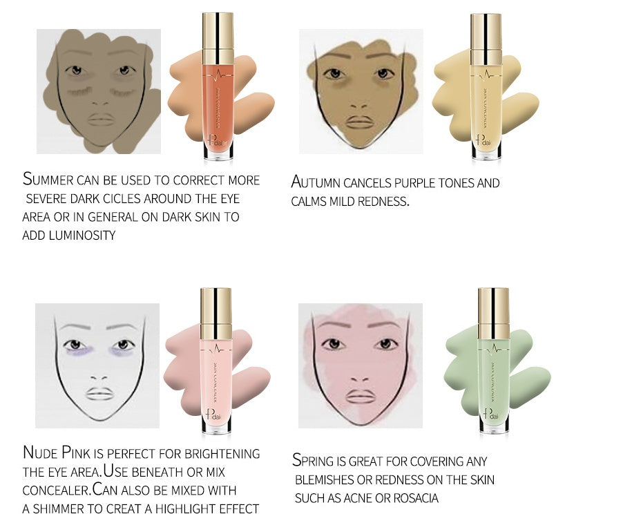 "Pudaier Foundation Professional Moisturizing Face Base Concealer Makeup"