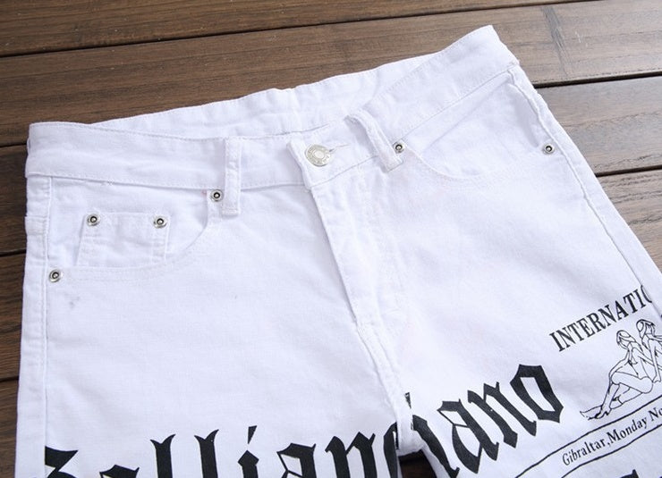 Men’s Newspaper Print Jeans