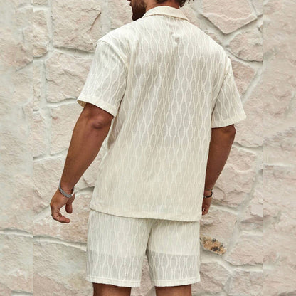 Men’s Casual Summer Tracksuit – Shirt & Shorts Set