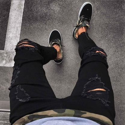 Men’s Ripped Basic Jeans