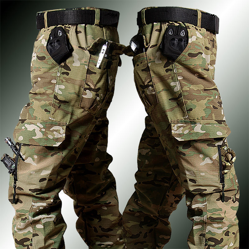 Men’s Camouflage Autumn/Winter Suit – Tear-Resistant Fitness Shirt & Overalls
