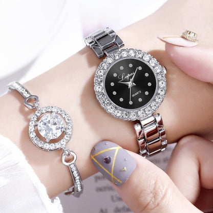 Women’s Luxury Quartz Watch & Bangle Set