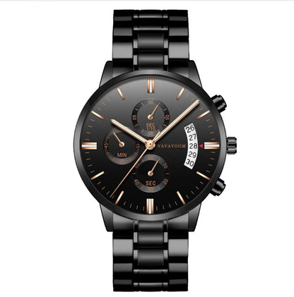 Men’s Stainless Steel Waterproof Quartz Watch