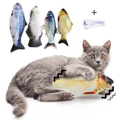 Electric Jumping Fish Cat Toy (Without Catnip) – Realistic Simulation Plush Pet Toy