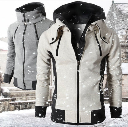 Men's Zip Up Hooded Jacket – Casual Slim Sports Sweatshirt
