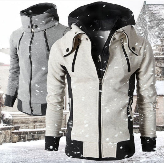 Men's Zip Up Hooded Jacket – Casual Slim Sports Sweatshirt