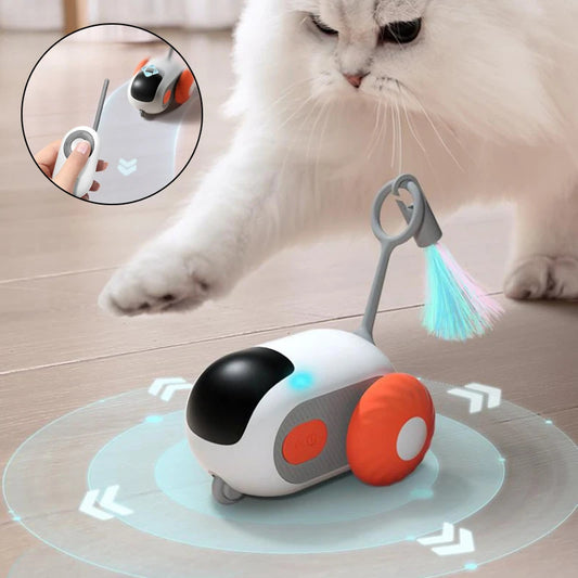 Remote Control Interactive Cat Car Toy – USB Rechargeable Smart Automatic Chasing Pet Toy