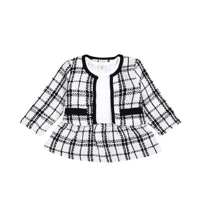 "Baby Girl 2-Piece Long Sleeve Dress Outfit Kids Suit"
