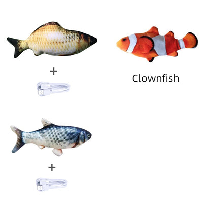 Electric Jumping Fish Cat Toy (Without Catnip) – Realistic Simulation Plush Pet Toy