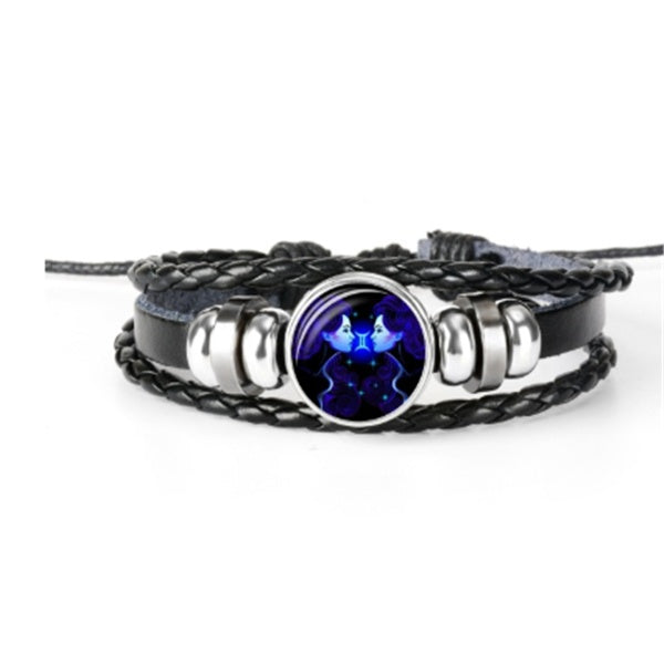 Zodiac Constellation Braided Bracelet – Unisex Jewelry