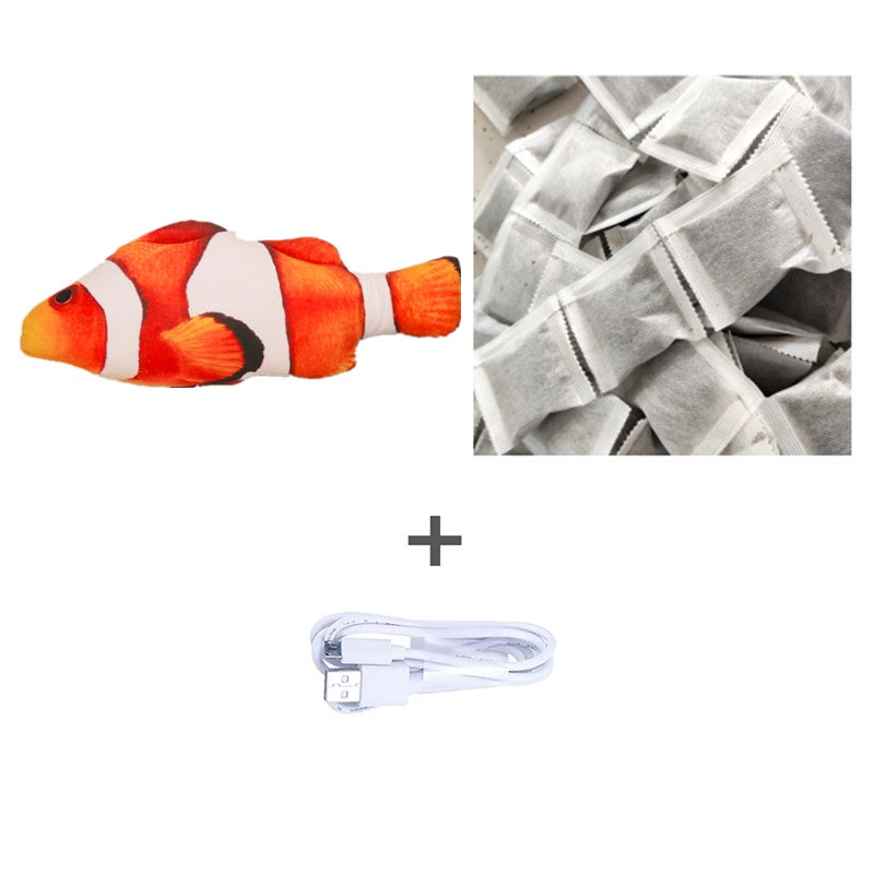 Electric Jumping Fish Cat Toy (Without Catnip) – Realistic Simulation Plush Pet Toy