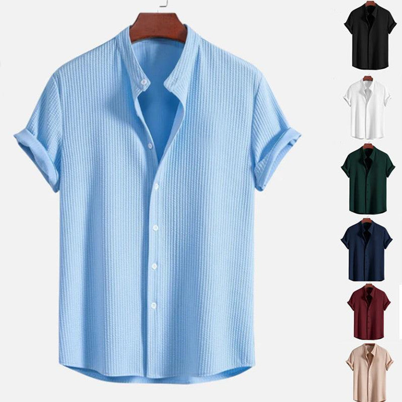 Men’s Summer Loose Shirt – Short Sleeve Casual Top