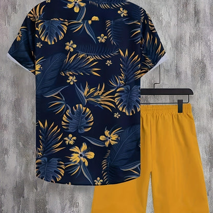 Men’s Leisure Set – Short Sleeve Shirt & Shorts
