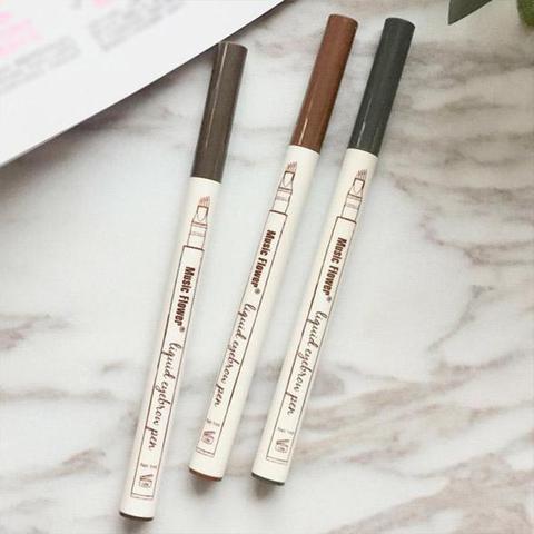 Waterproof 4-Claw Eyebrow Pen – Natural Fork Tip Tattoo Brow Pencil