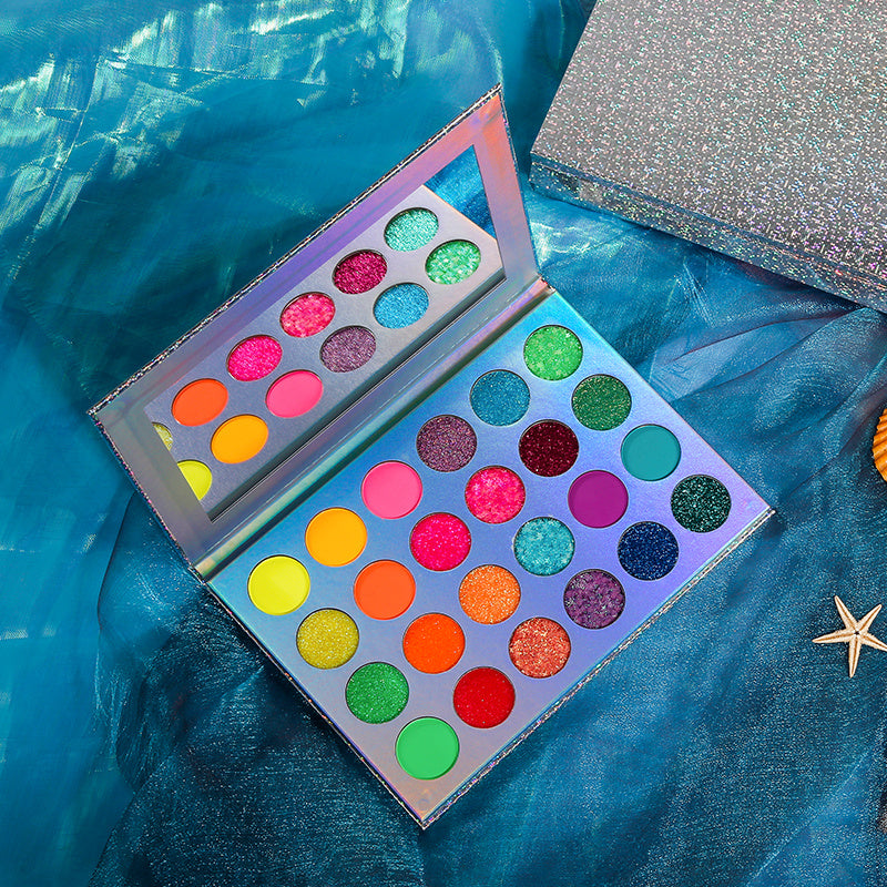 Glow Glitter Eyeshadow Palette for Stage Makeup