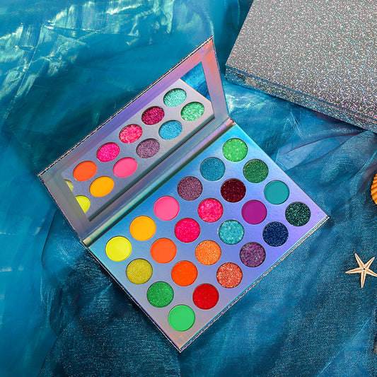 Glow Glitter Eyeshadow Palette for Stage Makeup
