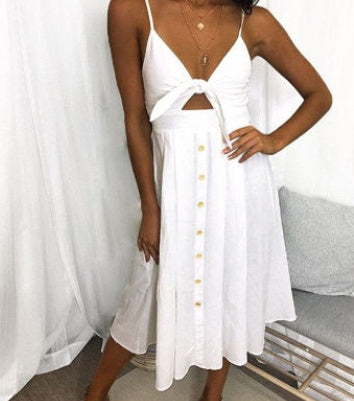 Women's Summer Sleeveless Backless Sheath Party Dress
