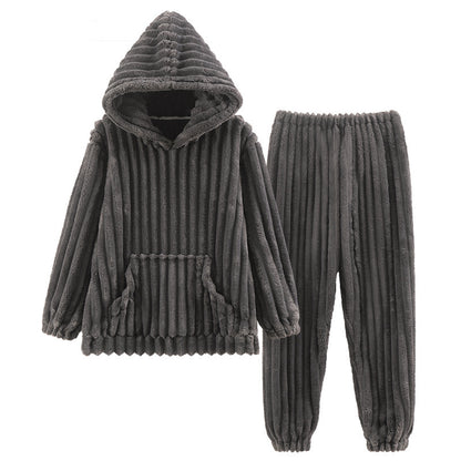 Men’s Warm Homewear Set – Cozy Large Winter Clothing