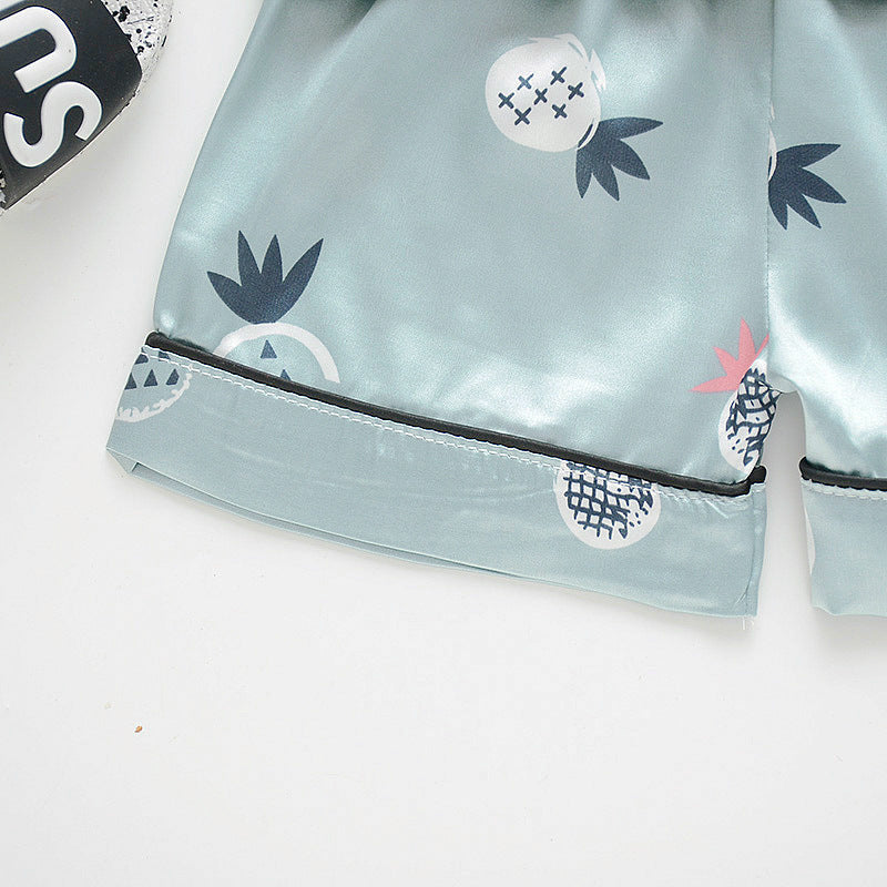 Children’s Ice Silk Summer Pajamas – Lightweight Kids Sleepwear