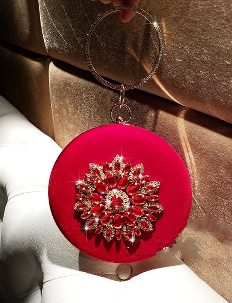 Women’s Velvet Diamond Evening Clutch