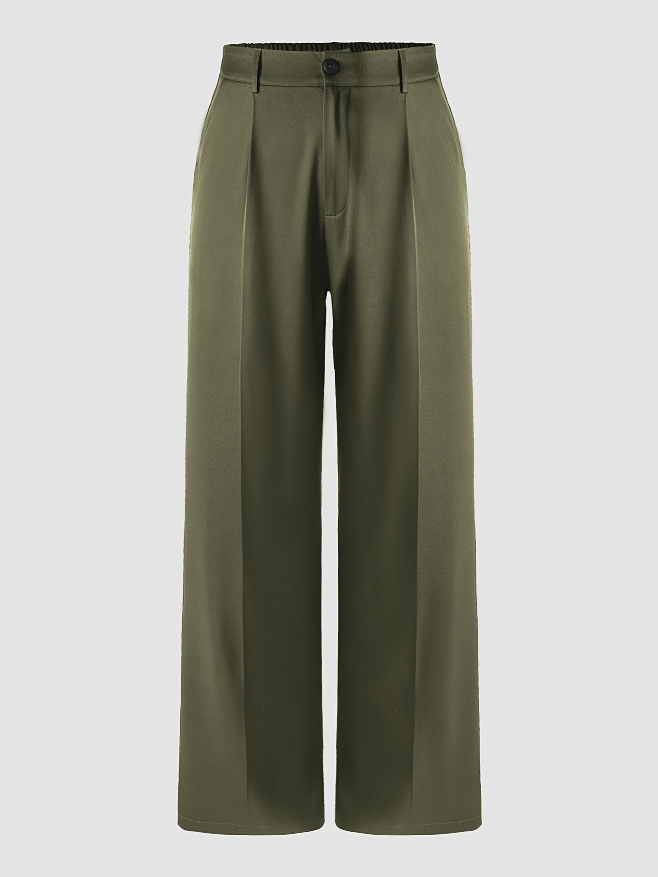 Women’s Plus Size High Waist Skinny Suit Pants with Pockets