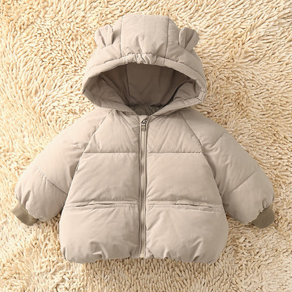 Kids’ Warm Cotton Overcoat – Winter Outerwear