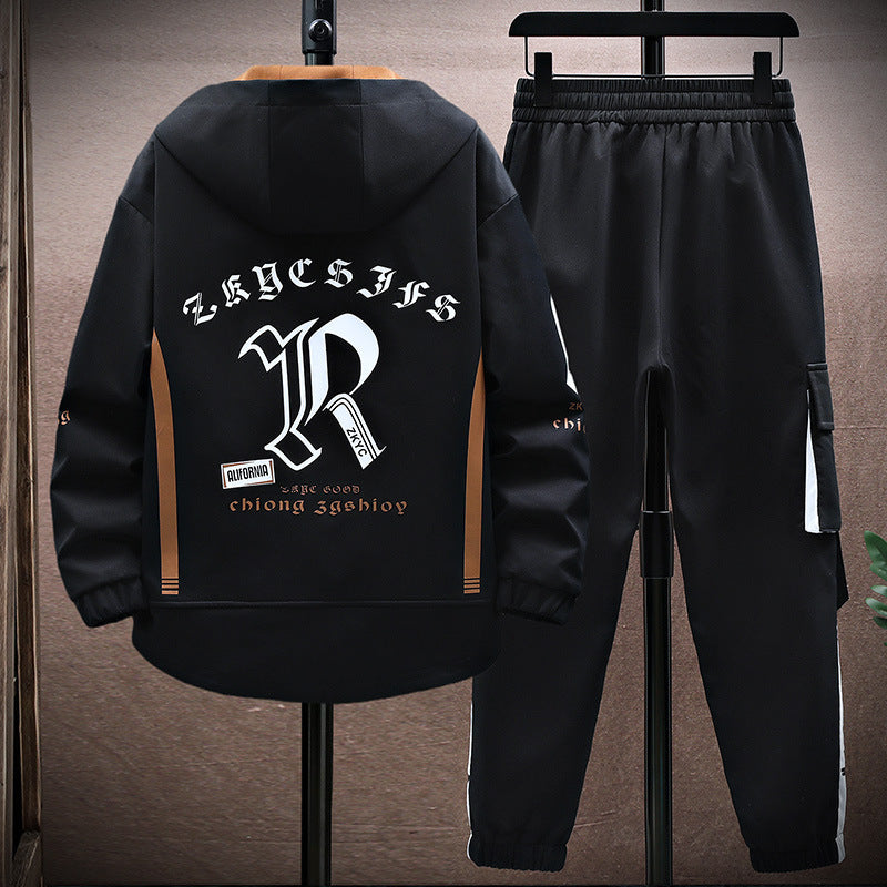 Men’s Fall Jacket & Trousers Leisure Set – Casual Outfit