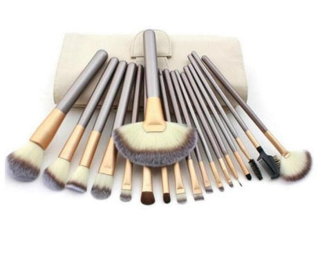 Persian Makeup Brush Set – White & Champagne