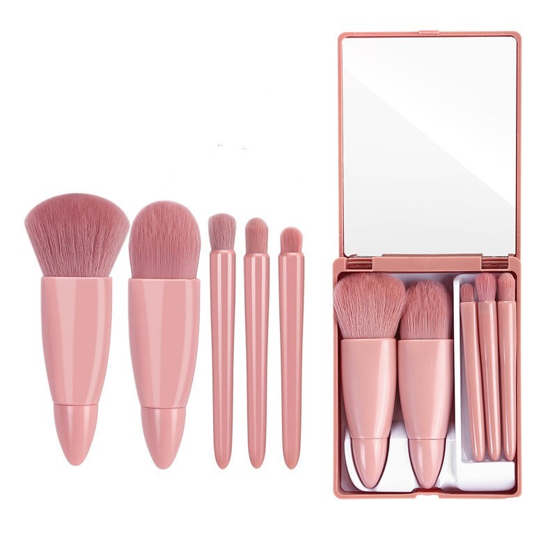 5Pcs Makeup Brush Set – Foundation, Powder & Eyeshadow