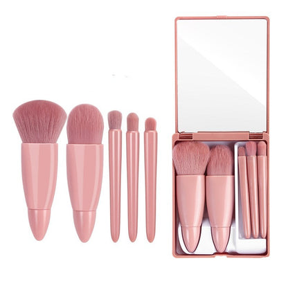 5Pcs Makeup Brush Set – Foundation, Powder & Eyeshadow