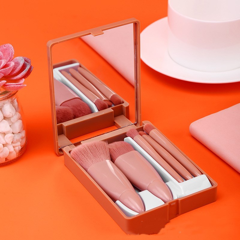5Pcs Makeup Brush Set – Foundation, Powder & Eyeshadow
