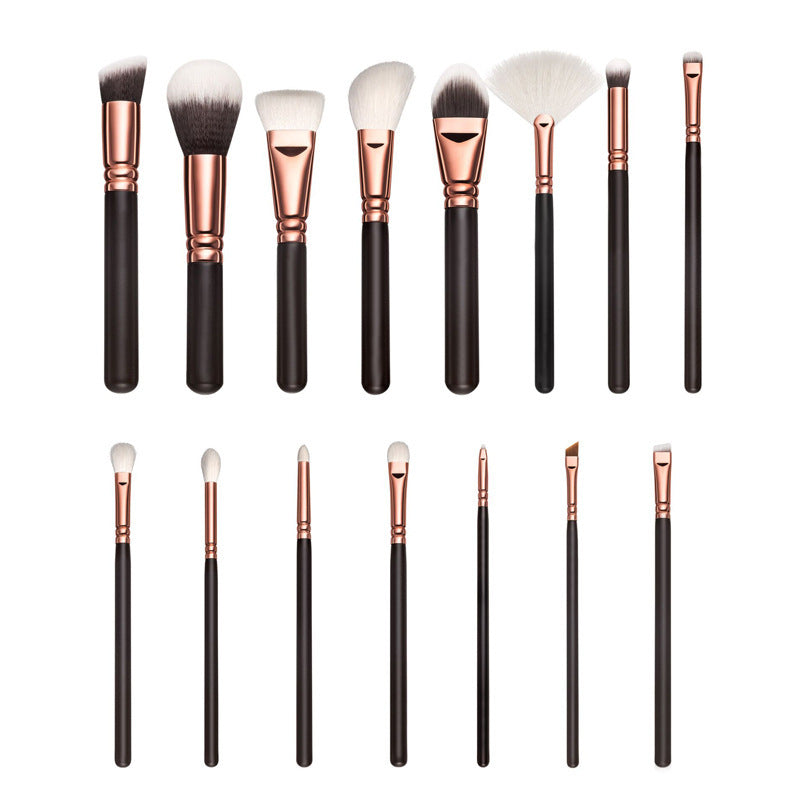 15pcs Professional Makeup Brush Set – Soft Bristles for Face & Eye Cosmetic Tools