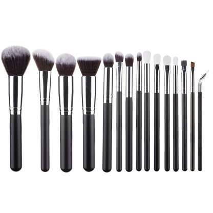 15pcs Professional Makeup Brush Set – Soft Bristles for Face & Eye Cosmetic Tools